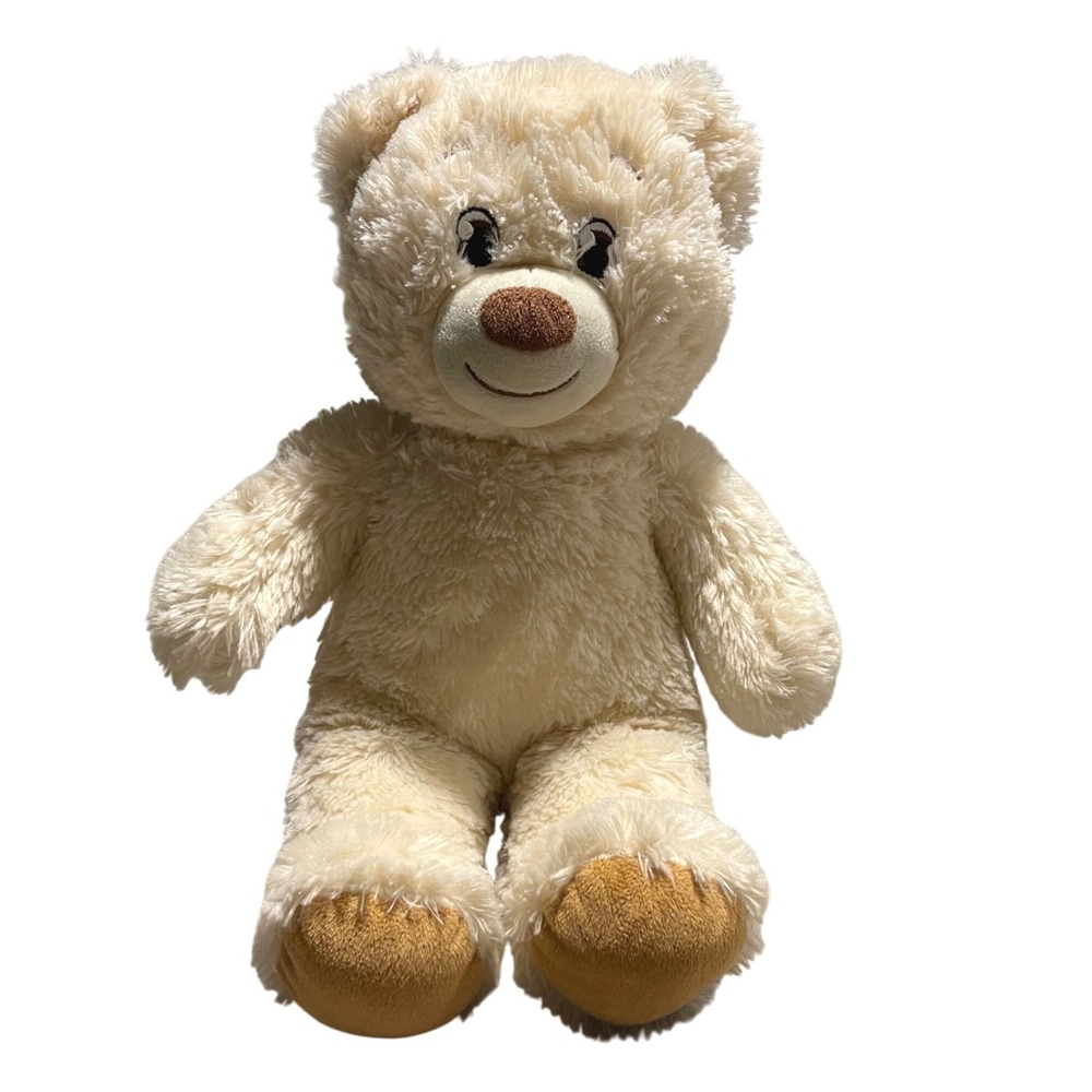 Build a Bear Workshop Cream Teddy Bear Plush Stuffed Animal "B-A-B" Paw